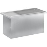  Vrtna posuda za sadnju s LED svjetlom Srebrna 30 x 60 x 30 cm - Pocinčani čelik 30 x 60 x 30 cm 1 | shoptok.hr