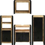 vidaXL Set namještaja za kupaonicu Zidne 4 pcs Smeđa Čvrsto drvo manga | shoptok.hr