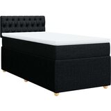 Krevet s oprugama i madracem crni 90x200 cm od tkanine | shoptok.hr