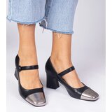 D/CEO marka niezdefiniowana Black women's pumps with a silver toe Radora | ePonuda.com