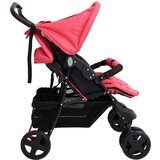  Otroški voziček za dvojčke rdeč jeklen, (20802398) | Shoptok.si