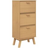 Furnova Omarica za čevlje OLDEN rjava 55x35x120 cm trdna borovina, (21954618) | Shoptok.si