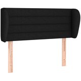 vidaXL Vzglavje z ušesi črno 83x23x78/88 cm blago | Shoptok.si