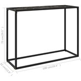  Konzolni stol crni 100 x 35 x 75 cm od kaljenog stakla | Eponuda.com