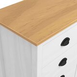  Komoda Hill bijela 130 x 40 x 80 cm od masivne borovine | shoptok.hr