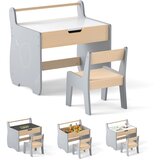 Costway Otroški pohištveni komplet Večnamenska otroška pisalna miza s stolom 3v1, (5000006628) | Shoptok.si