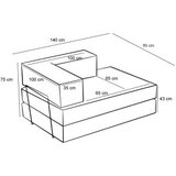 Atelier Del Sofa Dvosjed Comfort, 140 x 75 x 95 cm, Zelena | Eponuda.ba
