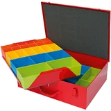 BAUHAUS kutija sa sustavom za organizaciju (broj pretinaca: 46, crvene boje)