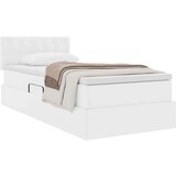  Postelja s shranjevanjem Bela 90 x 190 cm Umjetno usnje, (5000100210) | Shoptok.si