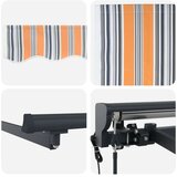  Električni zložljiv senčnik Modra in Oranžna 4 × 3 m, (5000206127) | Shoptok.si