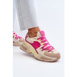 Boto Women's Fashionable Lace-up Sports Shoes Beige-Pink Chillout! | Shoptok.si