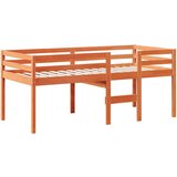  Visoki krevet s krovom voštano smeđi 90x200 cm masivna borovina | shoptok.hr