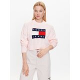 Tommy Jeans Pulover DW0DW14261 Roza Regular Fit | Shoptok.si