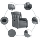  Naslonjač na podizanje od umjetne kože siva | shoptok.hr