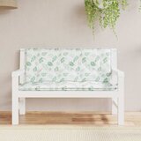  Jastuci za vrtnu klupu 2 kom s uzorkom lišća 120x50x7cm tkanina | shoptok.hr