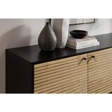 Livetastic ŠIROKA KOMODA, črna, barve hrasta | Shoptok.si