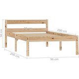  Posteljni okvir iz trdne borovine 90x200 cm, (20646677) | Shoptok.si