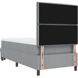  Krevet s opruga kutije Svijetlo siva 90 x 190 cm tkanina Slike