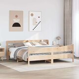  Okvir kreveta s uzglavljem 200 x 200 cm od masivne borovine | shoptok.hr