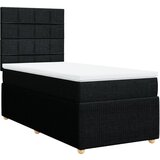 Maison Chic Box spring postelja - Vzmetna postelja z vzmetnico črn 90x190 cm blago SL4079, (21888860) | Shoptok.si