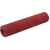 vidaXL Žična mreža za ograjo jeklo s PVC oblogo 25x0,75 m rdeča | Shoptok.si