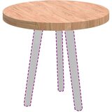 vidaXL Nepremična površina Svetlo rjava Ø 60 x 4 cm Trda hrastovina | Shoptok.si