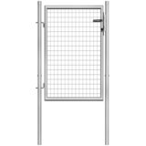  Vrtna vrata od pocinčanog čelika 100x100 cm srebrne boje | shoptok.hr