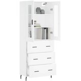  Visoka komoda bijela 69,5x34x180 cm konstruirano drvo | shoptok.hr