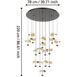 Eglo 390341 - led prigušiva viseća svetiljka na sajli dracera 17xLED/2,3W/230V prečnika 78 cm | Eponuda.com