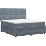  Boxspring krevet s madracem Tamnosiva 200 x 200 cm Baršun | shoptok.hr