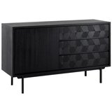 Bessagi Home komoda roma, črna, strukturirana | Shoptok.si