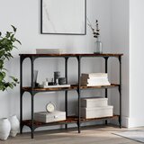  The Living Store Konzolna mizica dimljen hrast 100x29x75 cm inženirski les - Konzolna Mizica, (21440972) Cene