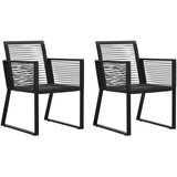  3-dijelni vrtni blagovaonski set od PVC ratana crni | shoptok.hr