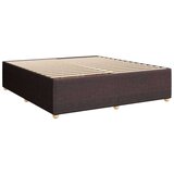  Krevet s oprugama i madracem tamnosmeđi 200x200 cm od tkanine | shoptok.hr