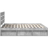  Konstrukcija postelje Beton 180 x 200 cm Masivno borovo les, (5000102745) | Shoptok.si