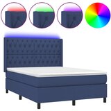  The Living Store Box spring postelja z vzmetnico LED modra 140x200 cm blago - Box Spring Postelja, (21501331) | Shoptok.si