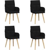 vidaXL Trpezarijske stolice 4 kom. Tkanina Crna 60 x 56 x 96 cm - Crna 4 | shoptok.hr