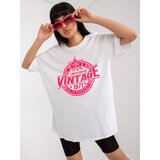 Italy Moda T-shirt-DHJ-TS-6862.24X-white-pink | shoptok.hr