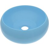 Maison Chic Razkošen Umivalnik - Kopalna umivalnik - Lavabo okrogel mat svetlo moder 40x15 cm keramičen, (21684736) Cene