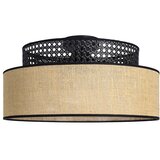  plafonsko svetlo boho 1xE27/60W/230V prečnik 40 cm crna/ratan | Eponuda.com