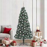  Umjetno božićno drvce s lampicama i setom ukrasa Zelena 210 cm | shoptok.hr