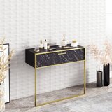 Hanah home Polka - Black GoldBlack Sideboard | ePonuda.com