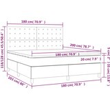  box spring s madracem LED tamnosivi 180x200 cm tkanina | shoptok.hr