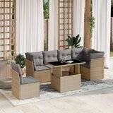 vidaXL 7-dijelni set vrtnih sofa od poliratana s jastucima bež | shoptok.hr