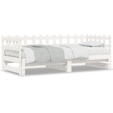  Dnevni ležaj na izvlačenje bijeli 2x(90x200)cm masivna borovina | Eponuda.com