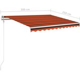  Automatska tenda sa senzorom LED 300x250 cm narančasto-smeđa | shoptok.hr