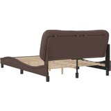  Posteljni okvir z vzglavjem rjav 140x200 cm umetno usnje, (21081974) | Shoptok.si