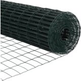 vidaXL evropska ograja z 7 flanžnimi stebri 0.6x10 m pocinkano jeklo | Shoptok.si