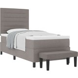  postelja s pomičnim dnom z vzglavnikom taupe 100x200 cm tkanina, (22083611) | Shoptok.si