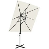 vidaXL Vrtni senčnik z dvojno streho peščen 250x250 cm, (20743169) | Shoptok.si